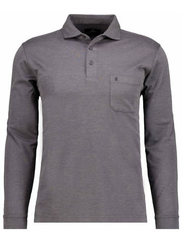 Ragman Softknit-Polo Kent-Kragen, Velvet-Touch in Grau
