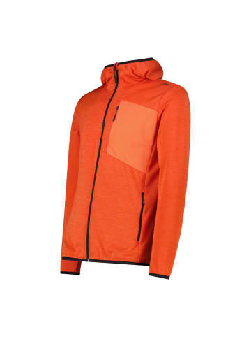 Kapuzensweatjacke in orange mel