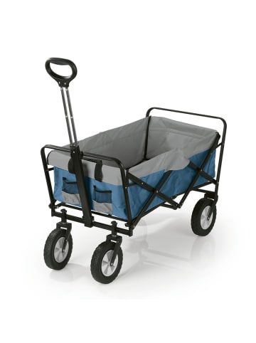 EASYmaxx Bollerwagen faltbar blau/grau  grau