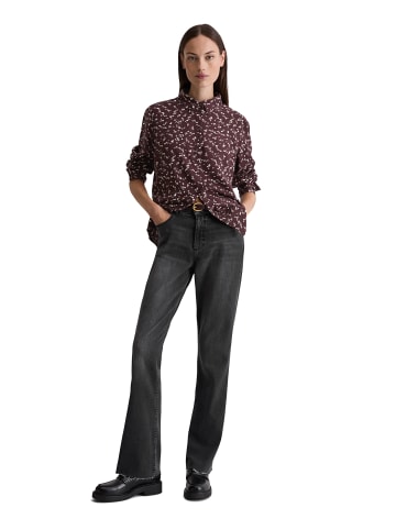 Marc O'Polo Allover-Print-Bluse regular in Dark Brown