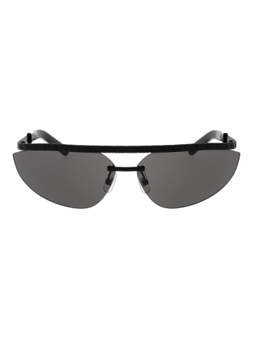 GCDS Unisex Sonnenbrille Browline Schwarz