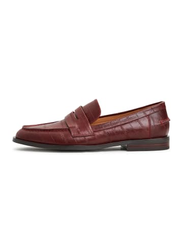 CESARE GASPARI Loafer mit Blockabsatz in Red