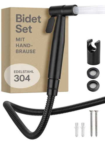 Praknu Praknu | Bidet Set WC Brause für Intimdusche Schwarz