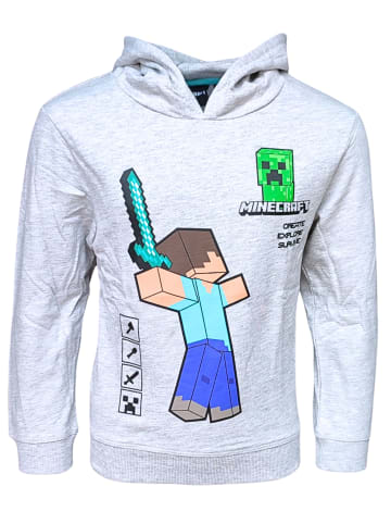 Minecraft Hoodie Minecraft Steve & Creeper in Grau