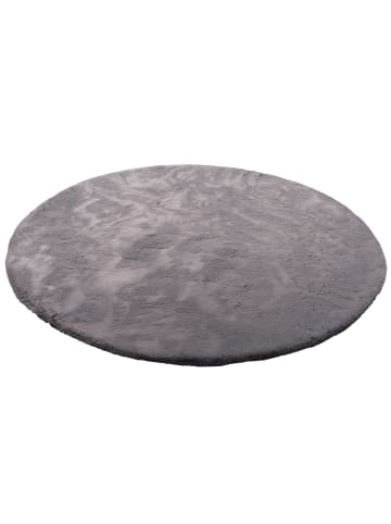 Pergamon Fellteppich Plush Rund in grau