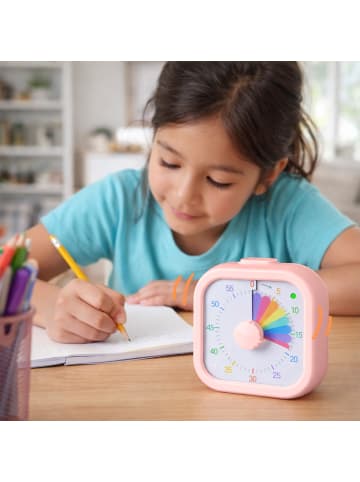 relaxdays Visueller Timer "Regenbogen" in Rosa