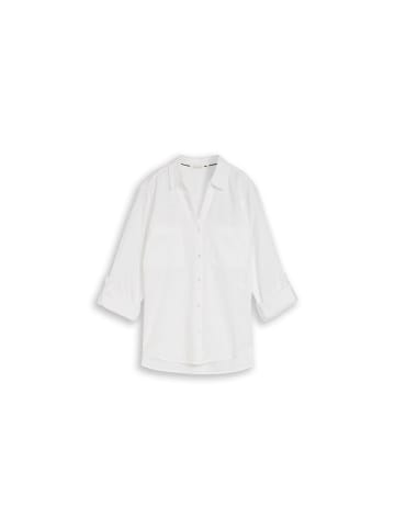 Tom Tailor Langarmbluse in white