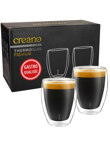 Creano 2er Set 250ml PREMIUM-GLÄSER GASTRO-QUALITÄT