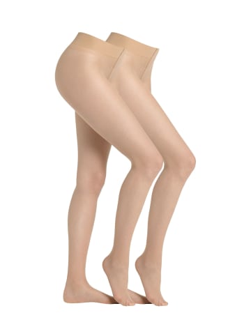 camano Strumpfhose 2er Pack fine 3D premium 20 Denier in alabaster