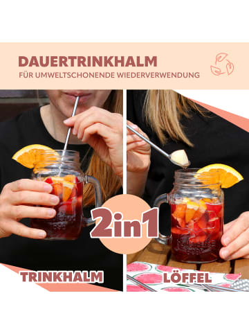 bremermann Edelstahl Trinkhalm-Löffel ca. 3,5 x 18,5 cm (B/H)