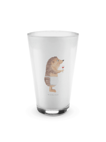 Mr. & Mrs. Panda Glas Igel Wein ohne Spruch in Transparent