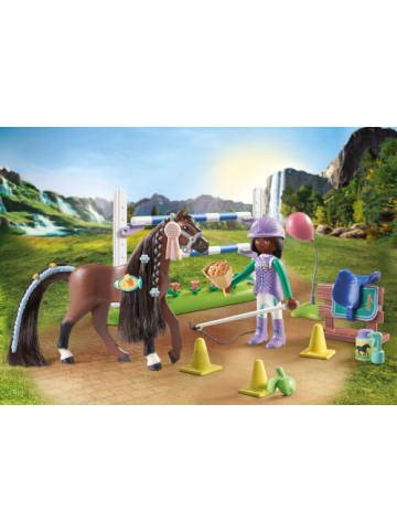 Playmobil Spielfigur Set Pferde von Waterfall - Zoe & Blaze mit Turnierparcours, ab 3 J.