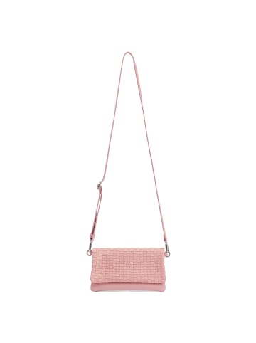 FREDs BRUDER Weave Harmony Clutch Tasche Leder 22 cm in blush