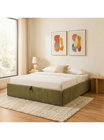 CALICOSY Bett LILA in Grün - (W) 214 x (H) 36,50 x (L) 171 cm