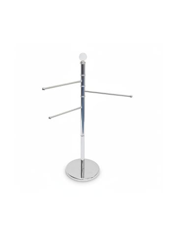 relaxdays Handtuchständer in Silber - (H)95 cm
