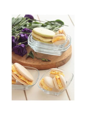 COFI 1453 LAV Defne Elegantes 2 teiliges Schalen Set aus hochwertigem Glas in Transparent