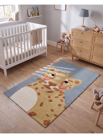 Kinderteppich TANGSE in Gelb/Grau/Weiß - (W) 80 x (L) 150 cm