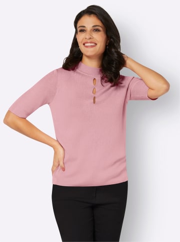creation L Kurzarmpullover in hortensie