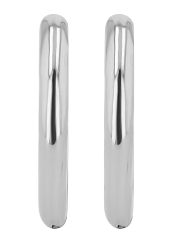 Adeliás Unisex Ohrringe – Klappcreole aus Titan in silber