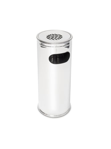 relaxdays Standaschenbecher in Silber - (H)75 cm