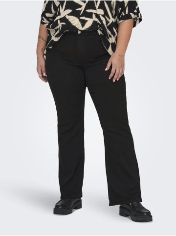 ONLY Carmakoma Flared fit jeans in Black Denim