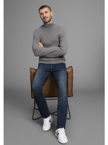 Bruno Banani Rollkragenpullover in grau meliert