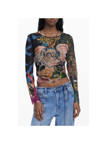 Desigual Schwarzes Polyester-T-Shirt