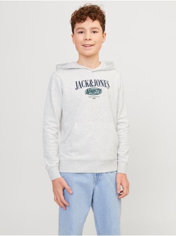 JACK & JONES Junior Kapuzensweatshirt JORCOBIN in white melange