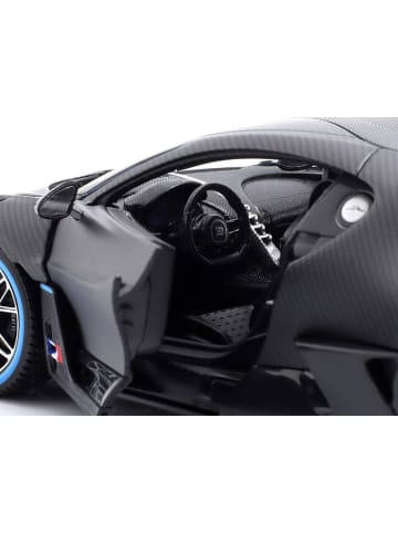 Bburago Modellauto Bugatti Divo Carbon, Maßstab 1:18 in grau