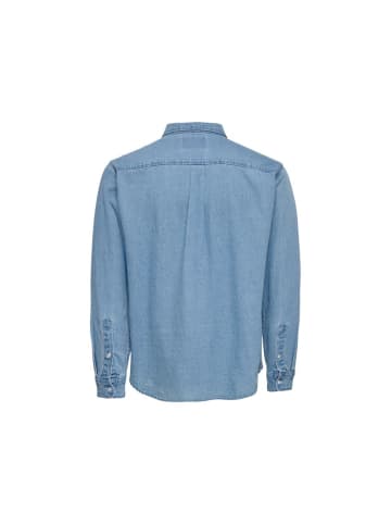 ONLY & SONS Hellblau Denim Hemd