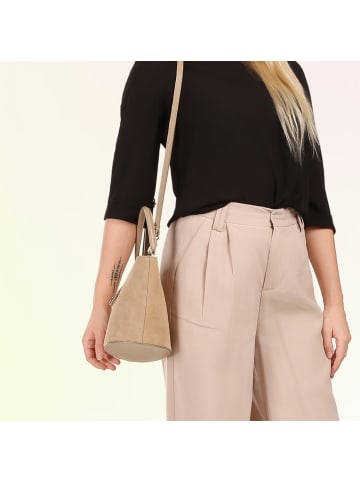 Toscanto Leder Handtasche Toscanto Tasche taupe, beige ca. 23cm