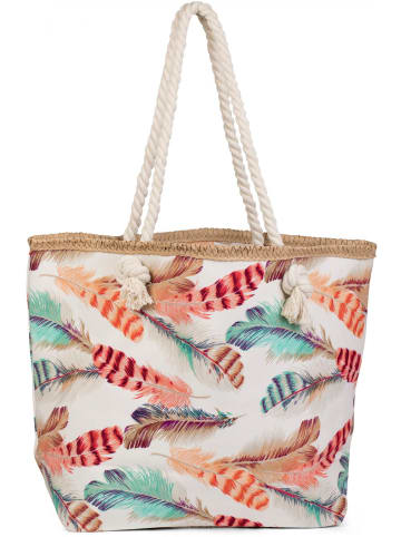 styleBREAKER Strandtasche in Creme-Beige