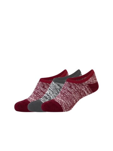 camano Sneakersocken 3er Pack warm & cozy in oxblood red