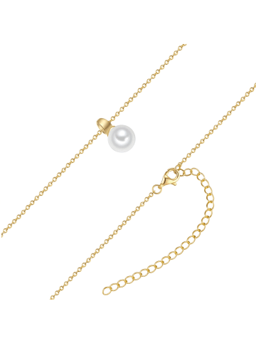 Rafaela Donata Kette aus Sterling Silber mit Muschelkernperle in gelbgold