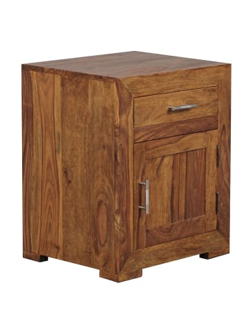 KADIMA DESIGN Nachttisch MUMBAI Massivholz Design Nachtkommode 60 cm mit in Massivholz