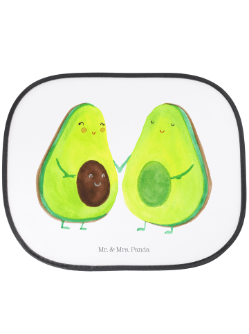 Mr. & Mrs. Panda Sonnenschutz Auto Avocado Pärchen ohne Spruch in Weiß