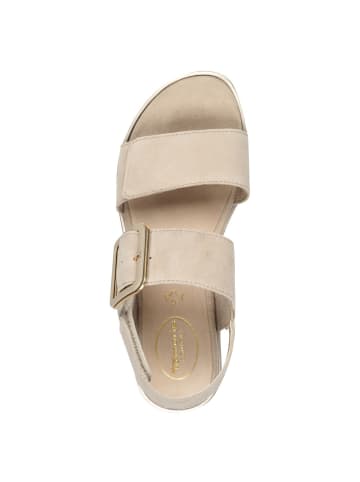 Tamaris WIDE FIT Sandalette in BEIGE SUEDE