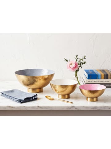3er-Set Dekoschale BARU in Gold/Grau/Weiß