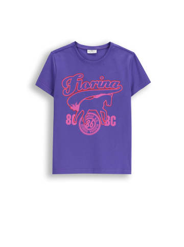 Coccodrillo T-Shirt mit kurzen Ärmeln in violett