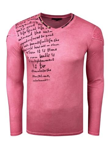 Rusty Neal V-Neck Longshirt in Rose