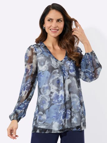 WITT WEIDEN Tunika in bleu-schwarz-bedruckt