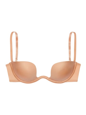 LASCANA Tief ausgeschnittener Push-up-BH in Toffee