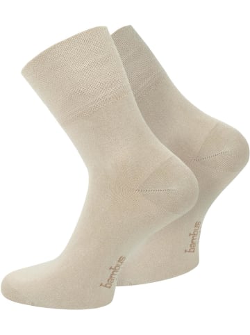 normani 6 Paar Viskose-Gesundheitssocken Kurzschaft in Beige