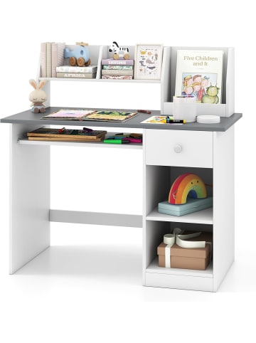 COSTWAY Kinderschreibtisch ab 3 Jahren in Grau