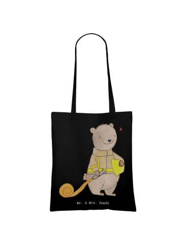Mr. & Mrs. Panda Schultasche Bär Freiwillige Feuerwehr ohne Spruch in Schwarz