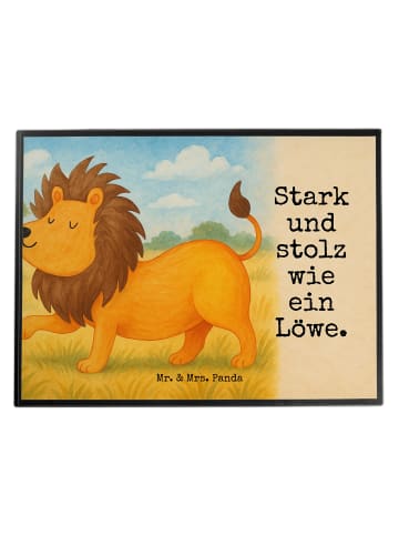 Mr. & Mrs. Panda tischauflage Sternzeichen Löwe Design mit Spruch in Weiß