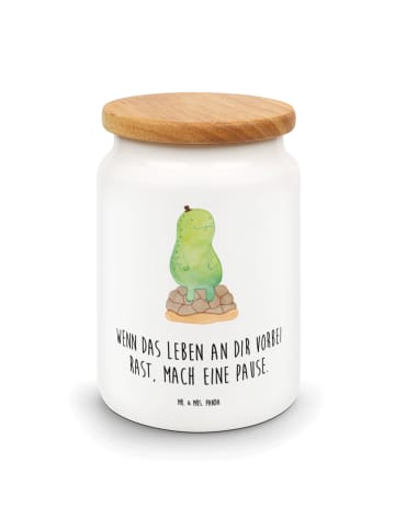 Mr. & Mrs. Panda Kaffeedose Schildkröte Pause mit Spruch in Weiß