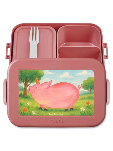 Mr. & Mrs. Panda MEPAL Bentobox Einhorn Schwein Design ohne Spruch in Rot Pastell