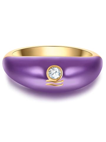 Glanzstücke München Ring Sternzeichen Waage aus Sterling Silber mit Zirkonia in gelbgold