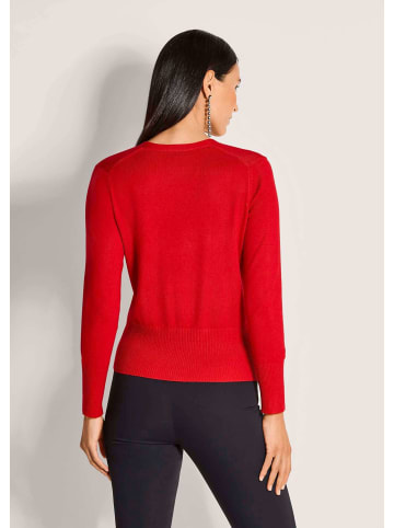 MADELEINE Eleganter Viskose-Cardigan mit Knopfleiste in rot